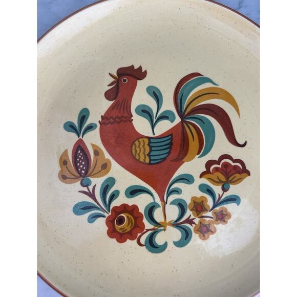 (2) Reveille Rooster Dinner Plates 10 1/4" Taylor Smith & Taylor Vintage Plate - Picture 12 of 12